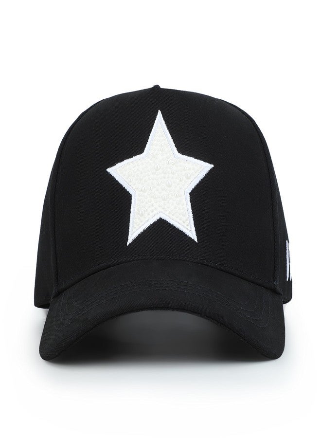 VINTAGE HAVANA Trucker Hats Women | Pearl Star | Western Retro Snapback Hat | Cute Trendy Caps One Size Black/Pearl - Image 2