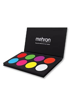 mehron Makeup Paradise Aq Face & Body Paint 8 Color Palette (Neon Uv Glow) Face Body Black Light Makeup Palette Special Effects Uv Glow Rave Accessories Parties Halloween And Cosplay  - Image 1