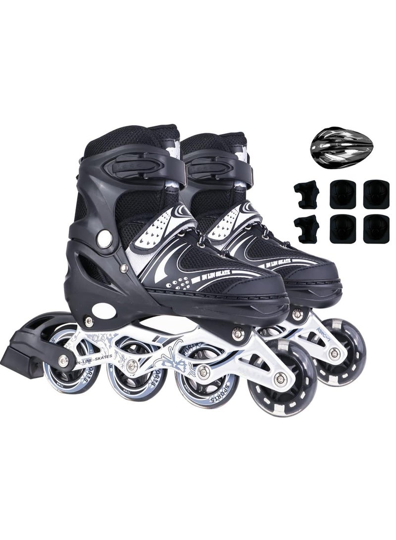 DubaiGallery Kids Sport Shoes Wheel Skate Roller Shoes Skateboard Girl And Boy Drive Roller Skate Shoes with wheels Double Push Button Adjustable  - Image 1