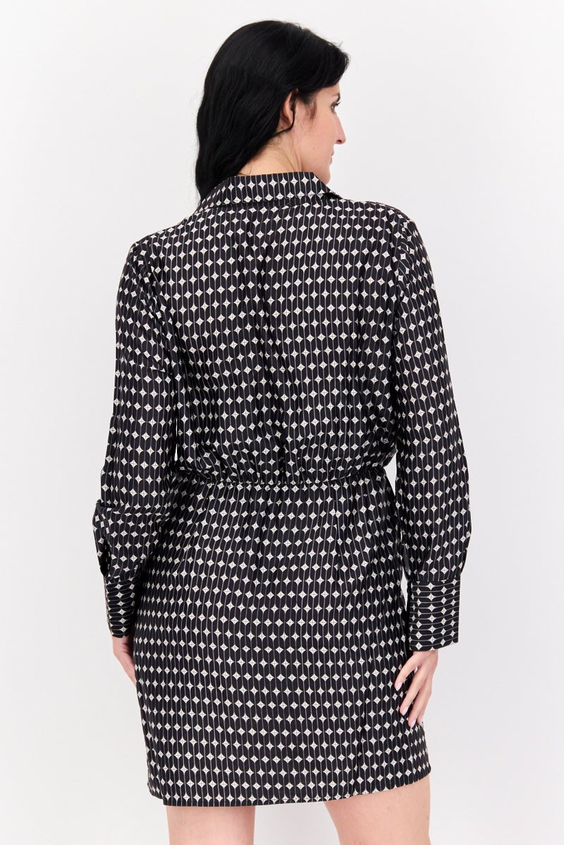 Black Tape Women Allover Print Mini Dress, Multicolor - Image 3