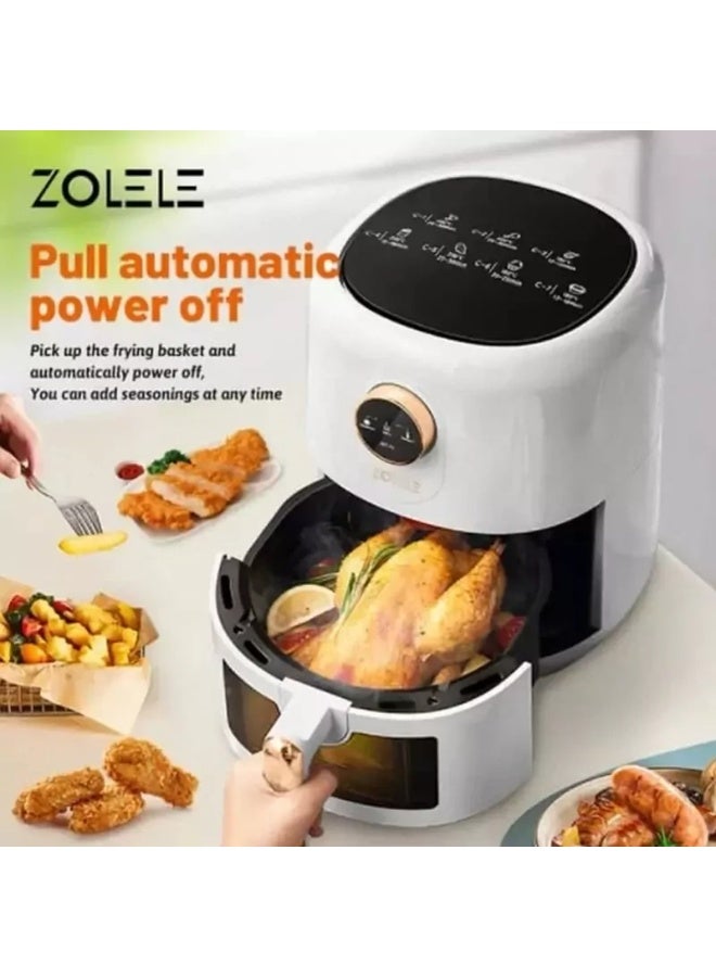 Zolele ZA004 Electric Air Fryer 4L – 1300W Rapid Hot Air Circulation, Oil-Free Healthy Cooking, Non-Stick - Image 4