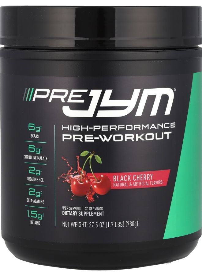 JYM Supplement Science Pre JYM® HighPerformance PreWorkout Black Cherry 1.7 lbs (780 g)