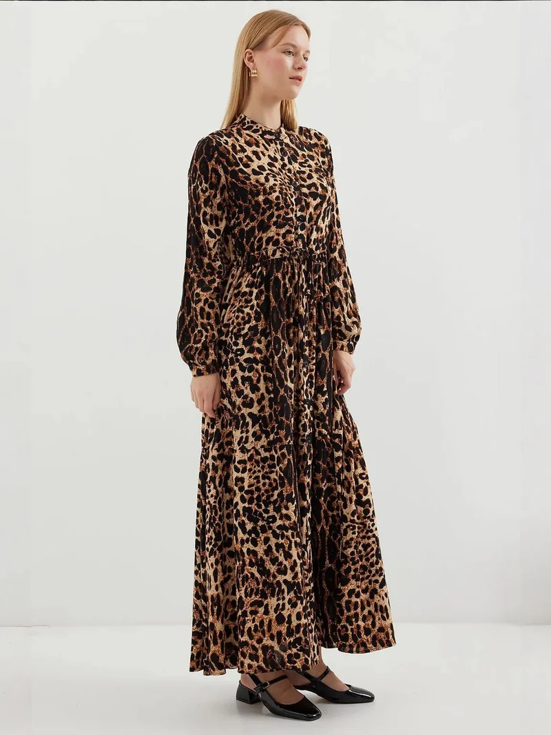 BIG DART BDART Maxi Dress with Patterned and Button Closure