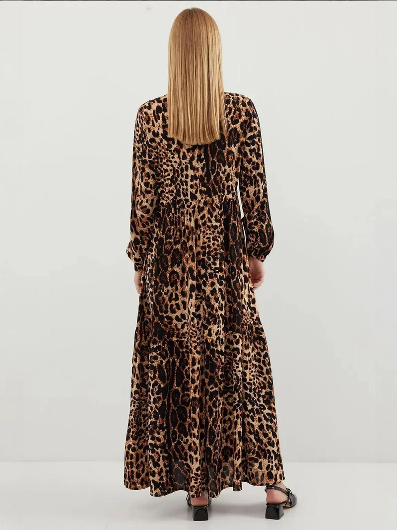BIG DART BDART Maxi Dress with Patterned and Button Closure
