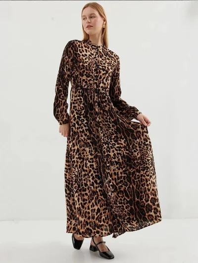 BIG DART BDART Maxi Dress with Patterned and Button Closure