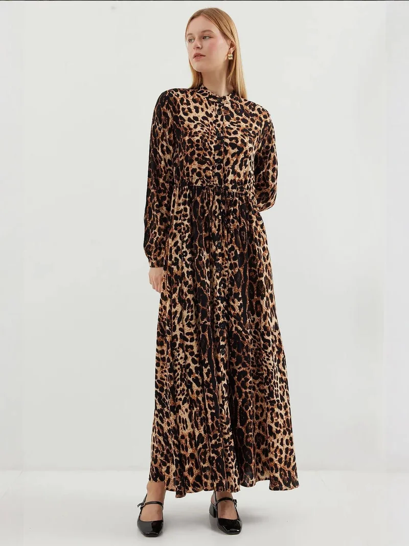 BIG DART BDART Maxi Dress with Patterned and Button Closure