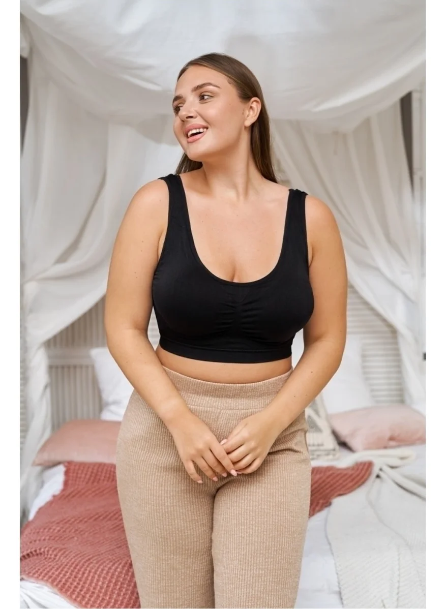 Mistirik Seamless Corset Bra with Mystical Gathering Support, Flexible Fabric Without Hooks and Buckles