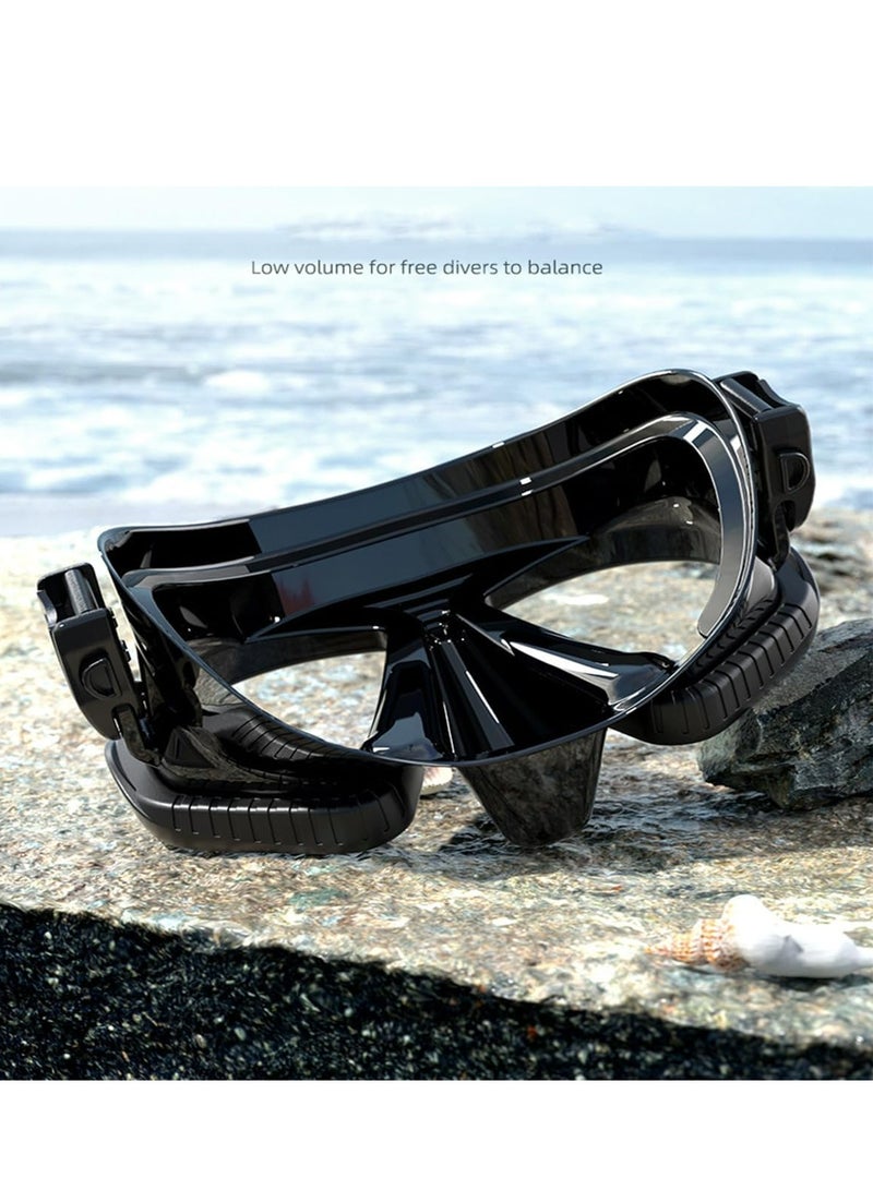 أوزيغالور قناع غوص مزود بحامل كاميرا احترافي لـ GoPro Hero و DJI Action 4/3 و Insta360 X3/X4 | نظارات غوص مقاومة للماء للغوص الحر والغطس (أسود) - Image 2