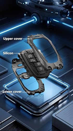 TALKMOON Key Fob Cover for Hyundai 7 Buttons Key Case,Heavy Key Shell Protector Keychain Accessories for 2024 2023 2022 Hyundai Sonata, Santa Fe, Nexo, Tucson, Palisade Key Fob (Model-B-Black) - Image 5