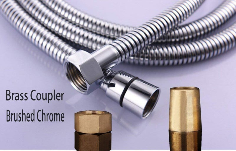 JAGGER (1 متر) خرطوم دش مرن مزدوج القفل من الفولاذ المقاوم للصدأ، خرطوم دش يدوي، أنبوب دش، أنبوب صنبور للمرحاض، أنبوب مرن، أنبوب صنبور صحي للحمام (عبوة من 1) - Image 5