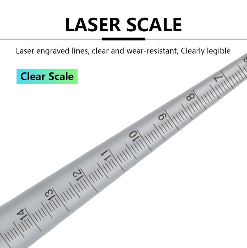 Thincol Stainless Aperture ruler Taper Gauge, Full Round Dia Scale Wedge Feeler Gauge, Hole Inspection Measuring Ruler, Accuracy 0.1mm - Range (3-15mm) - Image 4