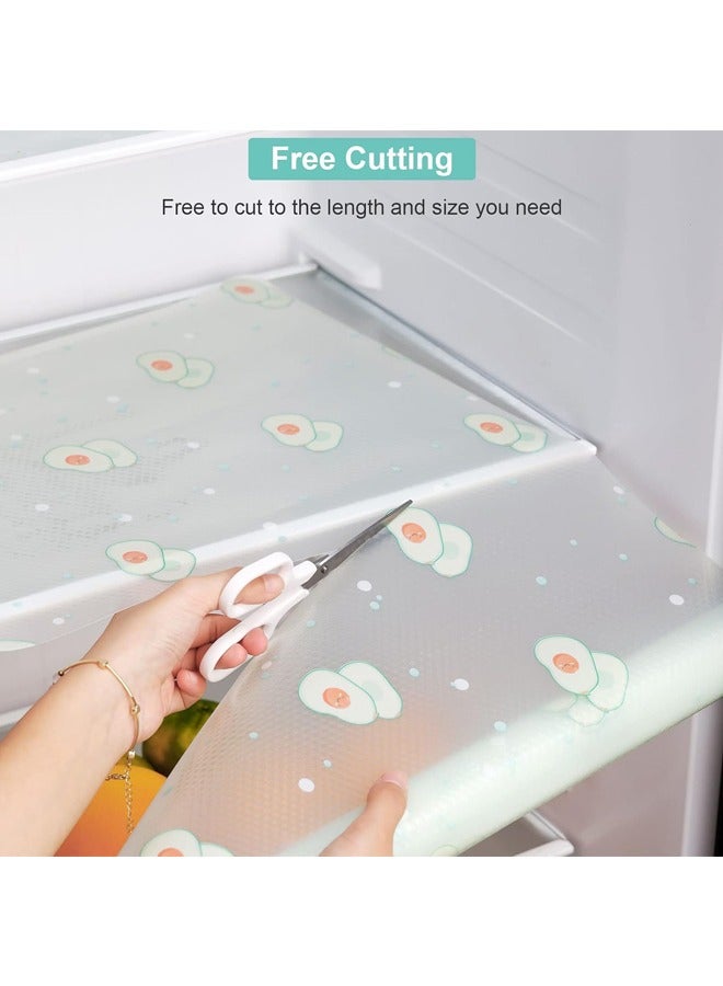 Hihonor Refrigerator Liners Mats Washable and Reusable,Waterproof and Moisture-Proof Drawer Mat,BPA Free,Non Slip Dining Mat,for Fridge Glass Shelf, Cabinet, Drawer, Freezer Safe,45x150 cm(Avocado)  - Image 4