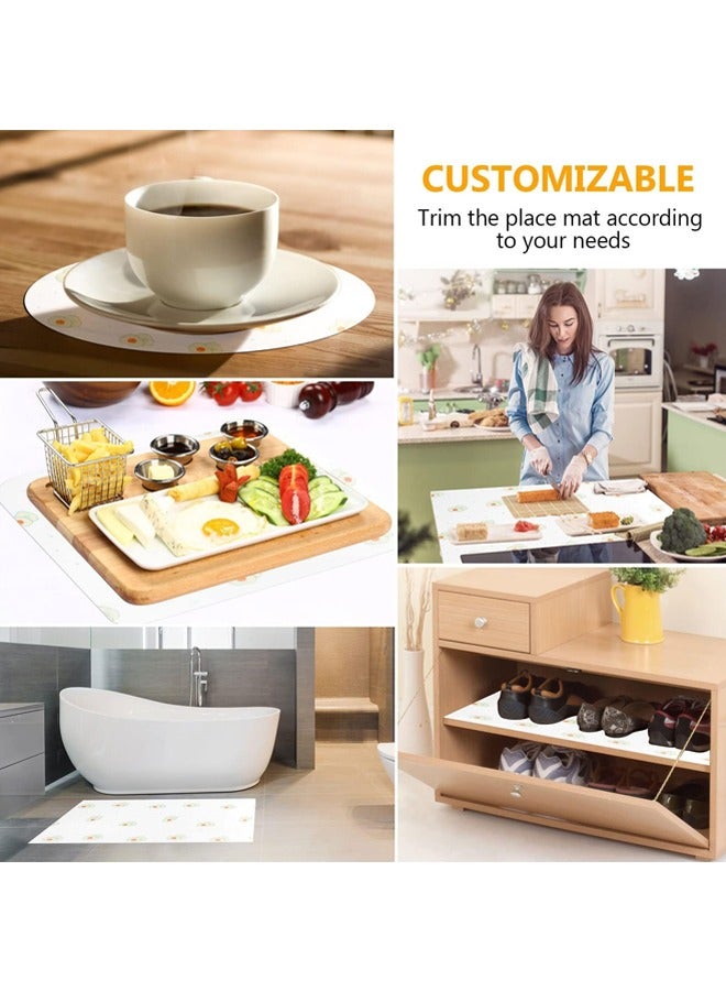 Hihonor Refrigerator Liners Mats Washable and Reusable,Waterproof and Moisture-Proof Drawer Mat,BPA Free,Non Slip Dining Mat,for Fridge Glass Shelf, Cabinet, Drawer, Freezer Safe,45x150 cm(Avocado)  - Image 2