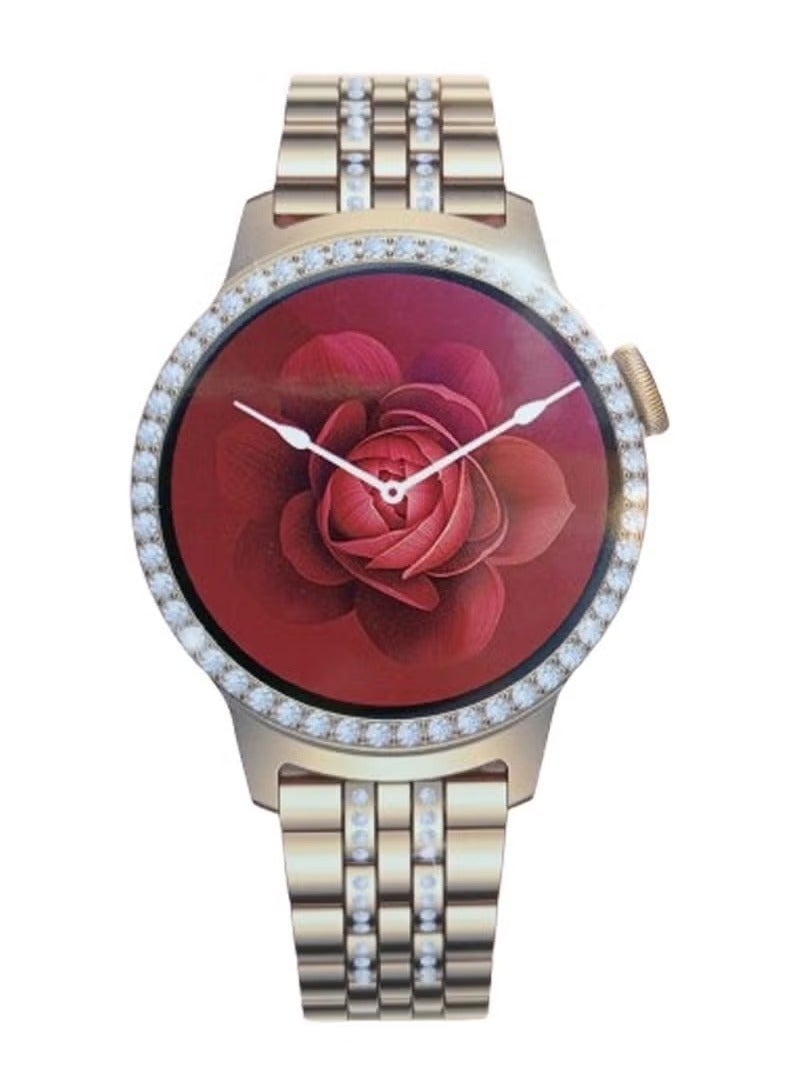 Smart Watch with Bracelet – Stylish Gold Design for Women & Girls, Includes 2 Straps & Wireless Charging, Fitness Tracker, Health Monitor, Elegant Wearable for Daily Use - Image 3
