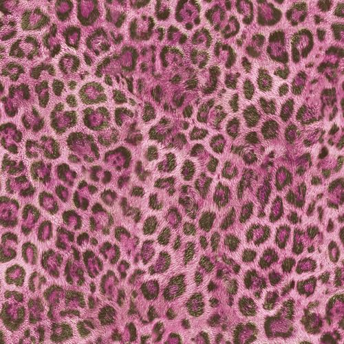 JiffDiff Upgrade Leopard Print Peel and Stick Wallpaper, 17.3" x 120" Waterproof Removable Self Adhesive Wallpaper, Pink Unique Funky Cheetah Contact Paper for Bedroom, Bathroom, Decor - Image 1