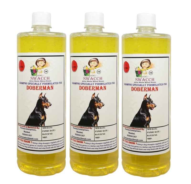 swacch Doberman Dog Shampoo + Paw Shape I Rubber Dog Toy for Training and Interactive I Durable & Safe I Combo Pack I 3 Litre Lemon - Image 2