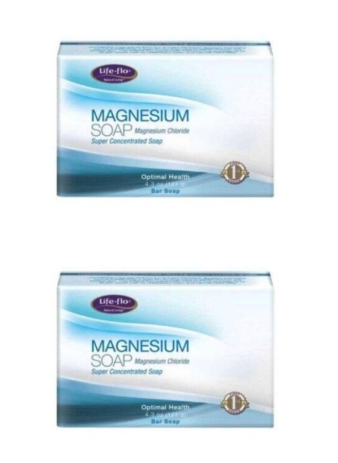 Life-flo Pack Of 2 Super Concentrated Magnesium Soap 4.3ounce 