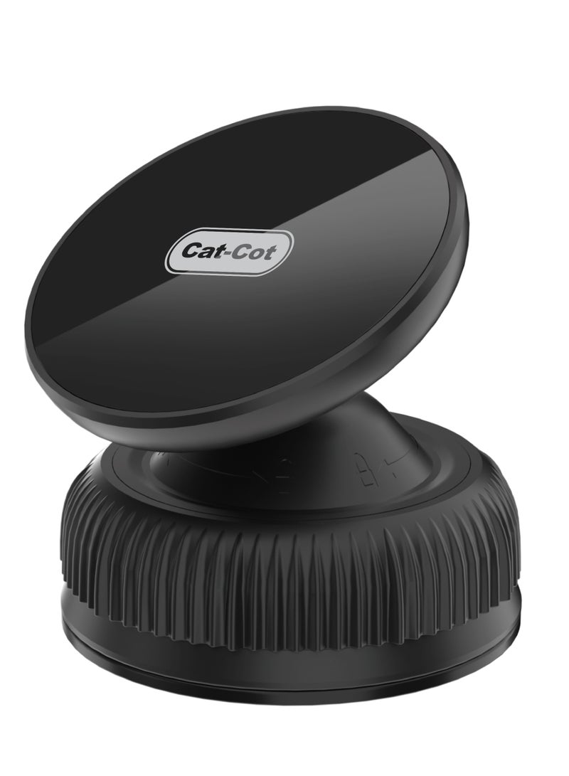 Cat - Cot حامل هاتف السيارة المغناطيسي الفائق من كات-كوت مع قاعدة شفط، دوران 360° وقبضة قوية – حامل موبايل عالمي من ABS+سيليكون | CT-35 - Image 1
