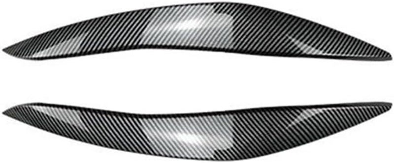 QASULER Carbon Look Headlight Eyebrow Trim for BMW 5 Series - Image 1