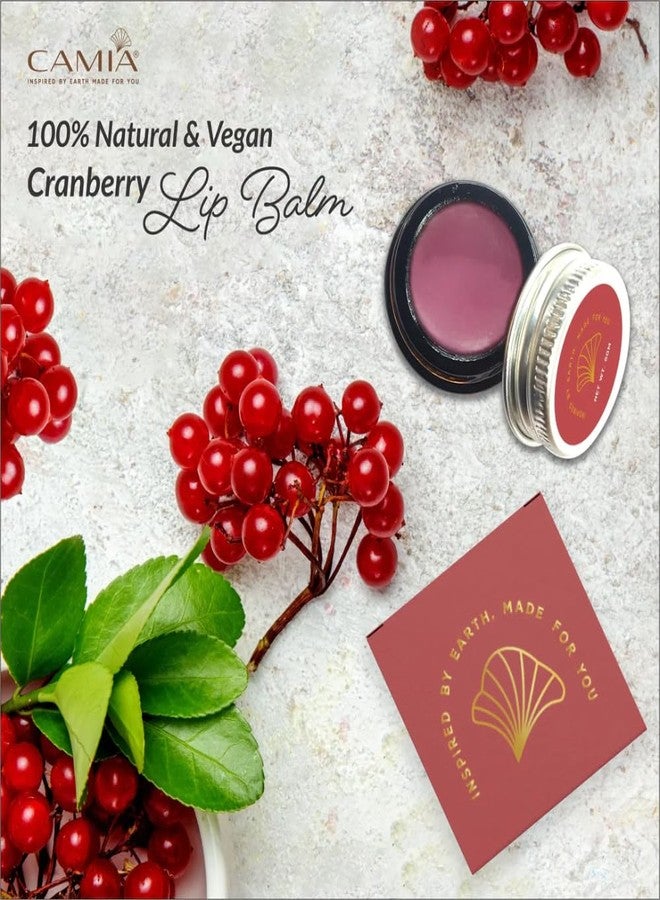 CAMIA - 100% Natural Berry Blast Lip Balm for Dry & Chapped Lips | Cranberry & Strawberry Lip Balm | Natural & Vegan | Enriched with Almond Oil | Moisturizing Dark Pigmented Lips | 5 Gm x Pack of 2 - Image 4