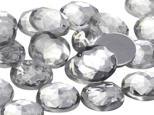 Allstarco 25mm Crystal H102 Flat Back Round Acrylic Rhinestones Plastic Circle Gems for Costume Making Cosplay Jewels Embelishments 20 Pcs (Crystal) - Image 1