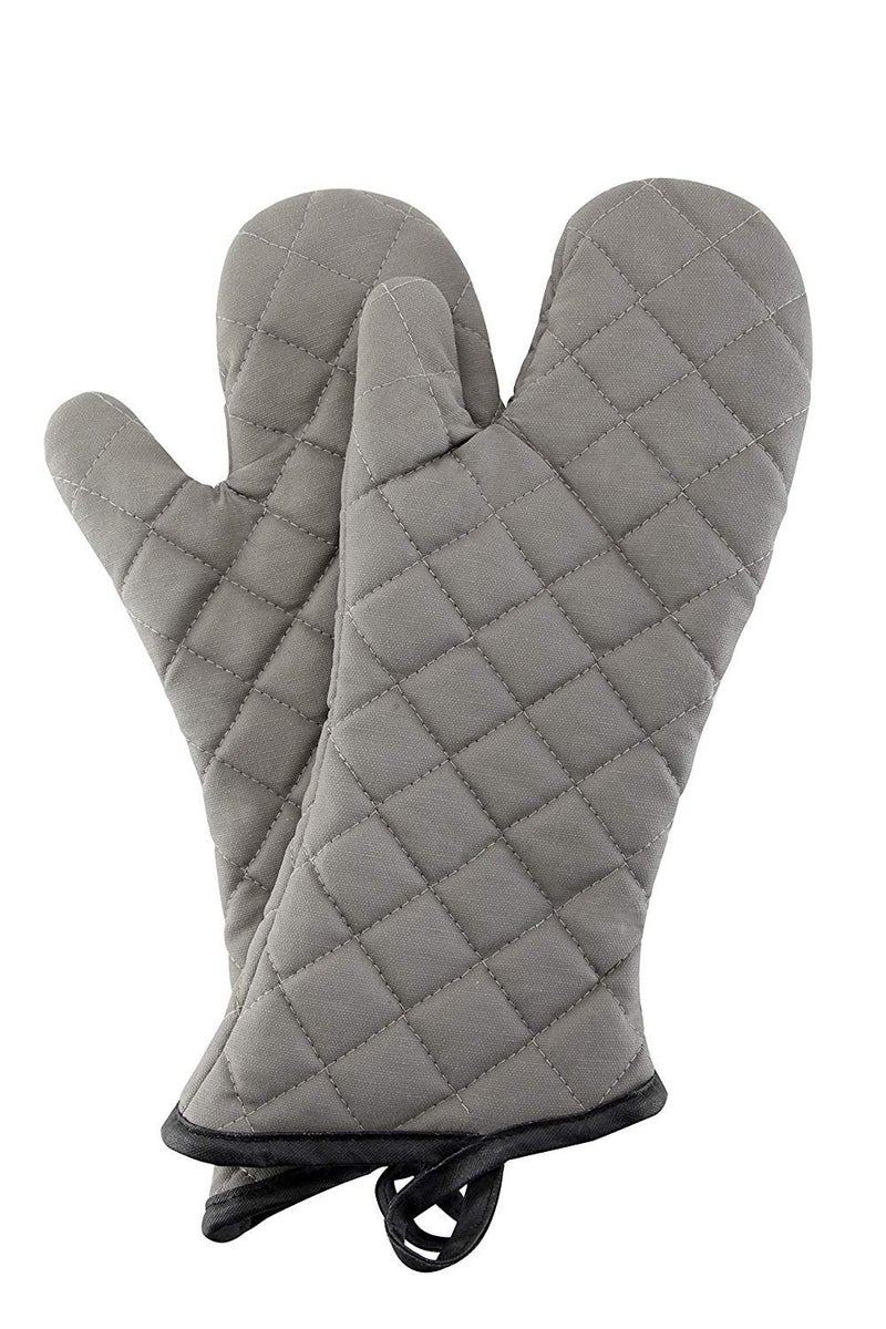 ARCLIBER Oven Mitts 1 Pair of Terry Cloth Lining  Heat Resistant Kitchen GlovesFlame Oven Mitt Set15 Inch