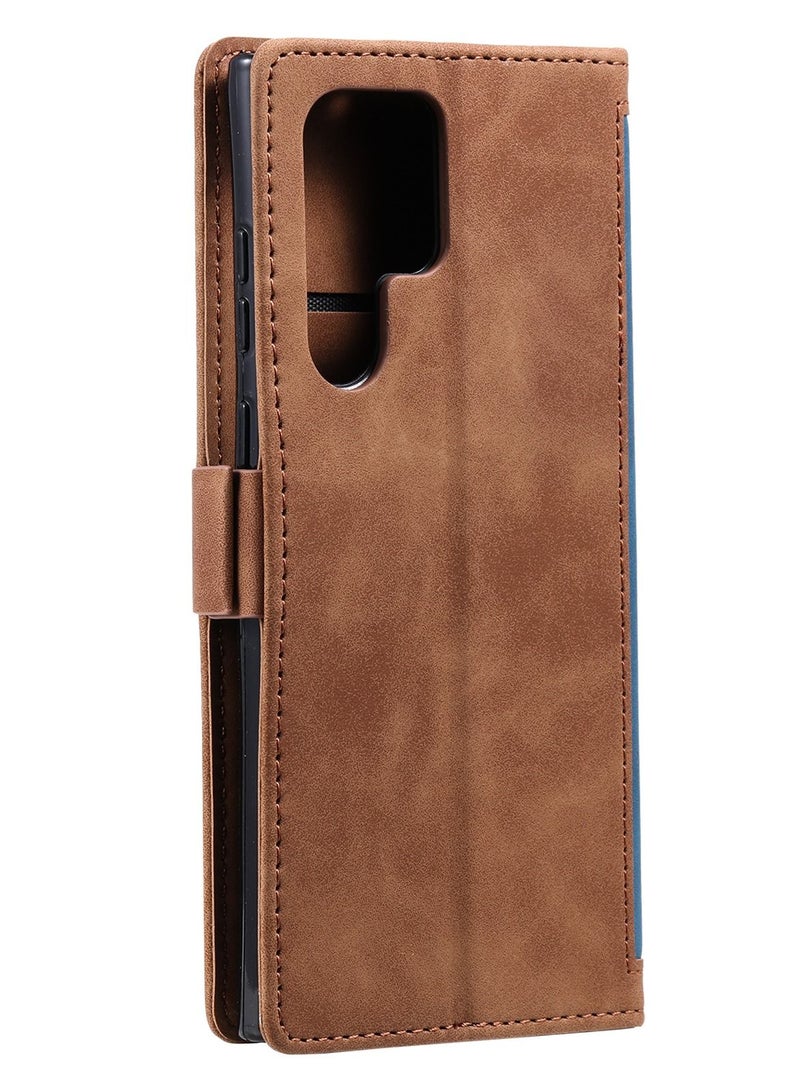 Suteni Waist Band Flip Cover Card Slots Leather Phone Case for Samsung - Image 2