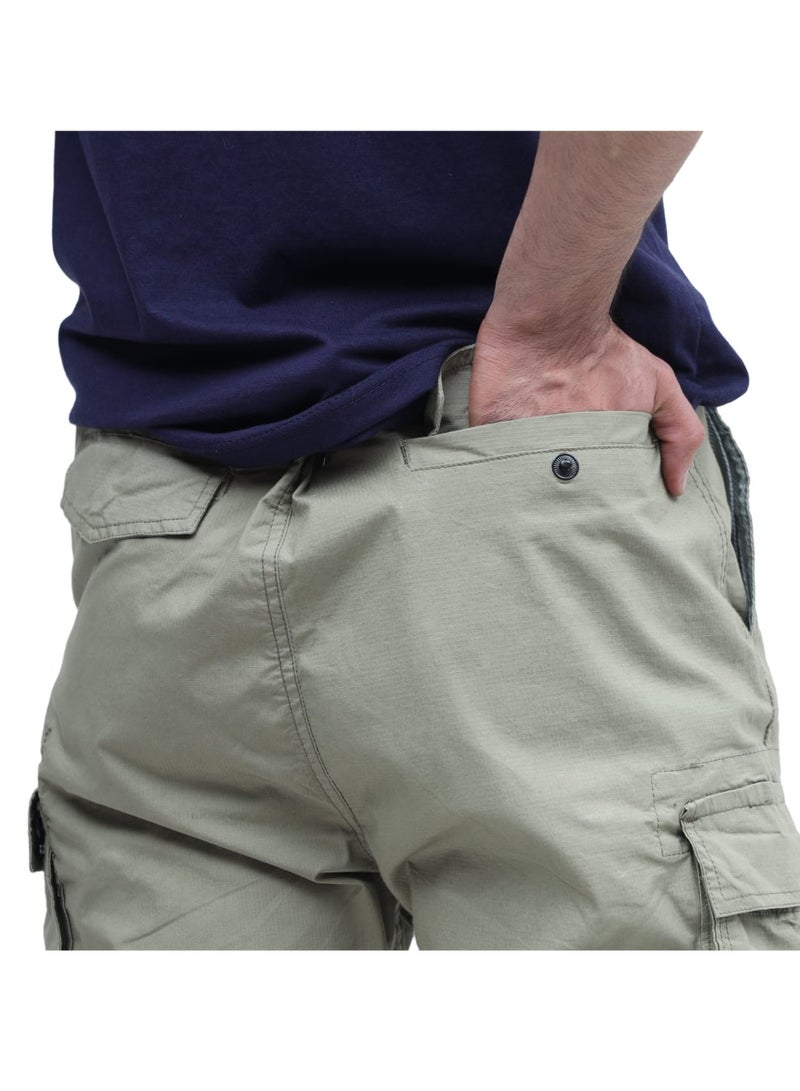 3H Men's 100% Cotton Cargo Pants – 180 GSM Durable Fabric, Breathable & Versatile All-Day Comfort Trousers. - Image 3