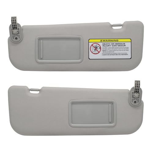 NHILES Left Driver & Right Passenger Side Sun Visor Replacement Compatible with Hyundai Elantra 2011 2012 2013 2014 2015 Replace# 852103X000TX Colour Gray - Image 1