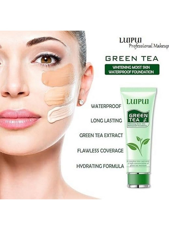 Lui Pui LUIPUI Green Tea Foundation, Matte Mouse Foundation/Long lasting, Waterproof - (80g+30g) (2 Items in the set) - Image 5