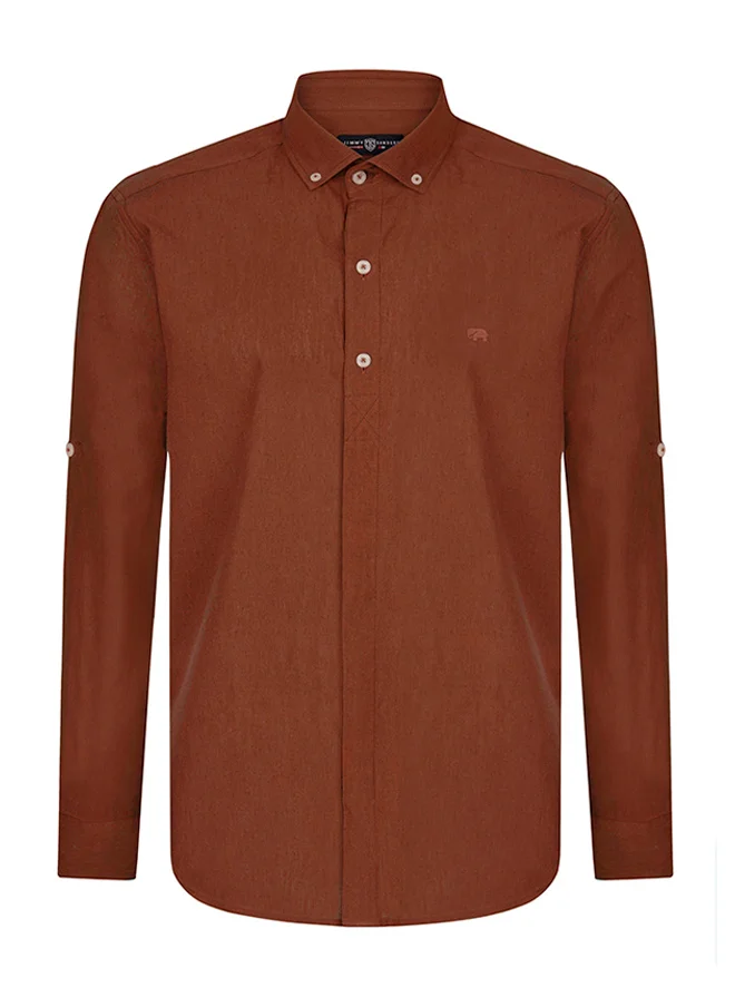 جيمي ساندرز Linen Blend Cotton Shirt