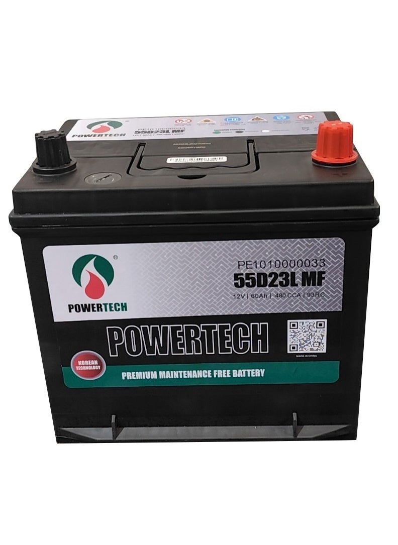 Powertech - Battery 60AH Capacity - 55D23L - Image 1