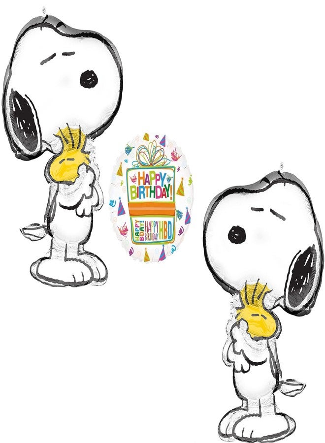 Anagram Peanuts Birthday Party Supplies Snoopy 3pc Balloon Bouquet Decorations - Image 2