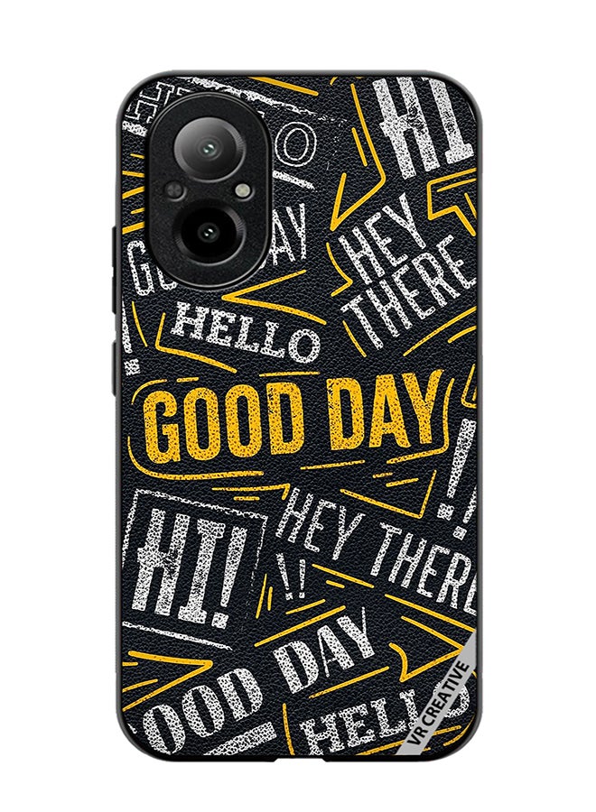 VR CREATIVE Protective Case Cover For Realme C67 4G Hello Good Day Design Multicolour - Image 1