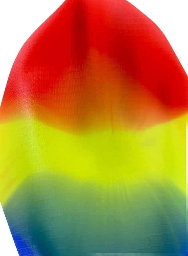 Self Lub Silicone Swim Cap, Waterproof Multicolor Swimming Cap for Men, Women, Boys & Girls (RED Yellow Blue) - Image 4