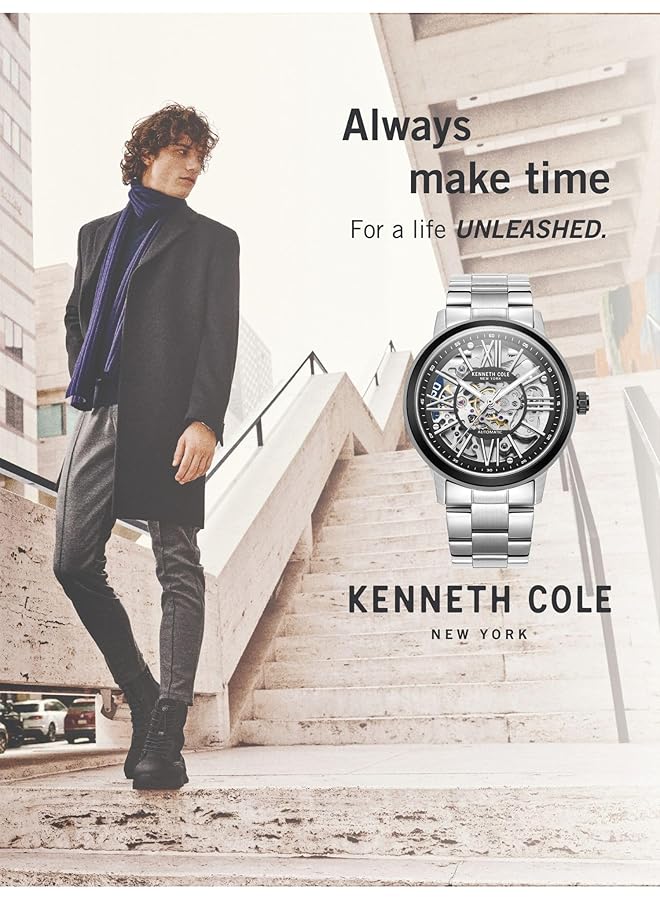 Kenneth Cole New York Automatic Gents Watch With Stainless Steel Bracelet 43Mm Kcwgl2233204 - Image 4