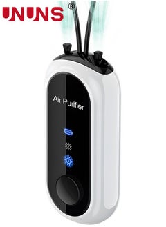 UNUNS Personal Air Purifier,Portable Hanging Necklace Air Purifier,Negative Ion Air Freshener With Power Display,Home Travel Ionizer For Adults And Kids  - Image 1