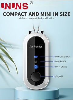 UNUNS Personal Air Purifier,Portable Hanging Necklace Air Purifier,Negative Ion Air Freshener With Power Display,Home Travel Ionizer For Adults And Kids  - Image 5