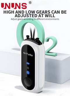 UNUNS Personal Air Purifier,Portable Hanging Necklace Air Purifier,Negative Ion Air Freshener With Power Display,Home Travel Ionizer For Adults And Kids  - Image 3