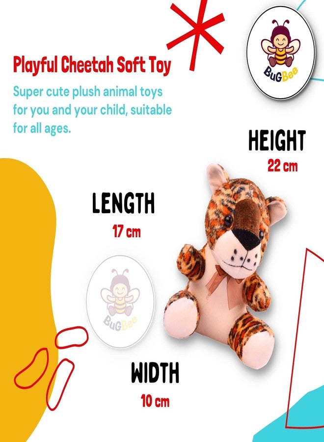 BuGBee Cheetah Soft Toy Plush Toy Animal Soft Toys Small Soft Toys for Boys Baby Girl Birthday Gift for Girls & boy 1 to 10 Years - Image 3