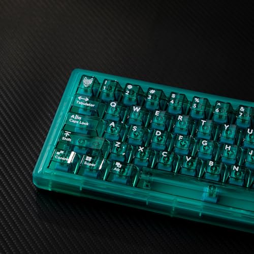 Sumgsn 114 Keys Green Crystal Transparent Keycaps PC Cherry Profile Clear Keycaps Set Fit for 61/64/87/98/104/108 Cherry Mx Switches Mechanical Keyboard - Image 4