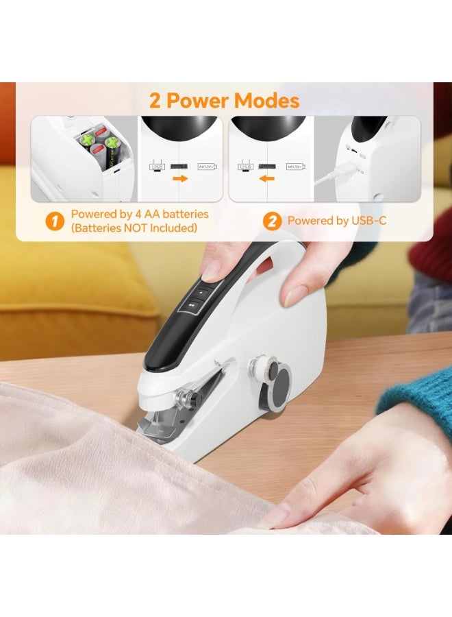 تداو آلة الخياطة المحمولة ، آلة الخياطة الصغيرة المحمولة ذات السرعتين مع مجموعة الخياطة ، مناسبة للمبتدئين ، والكبار DIY 、 العائلة ، السفر ، وإصلاح الملابس السريعة الأبيض - Image 3