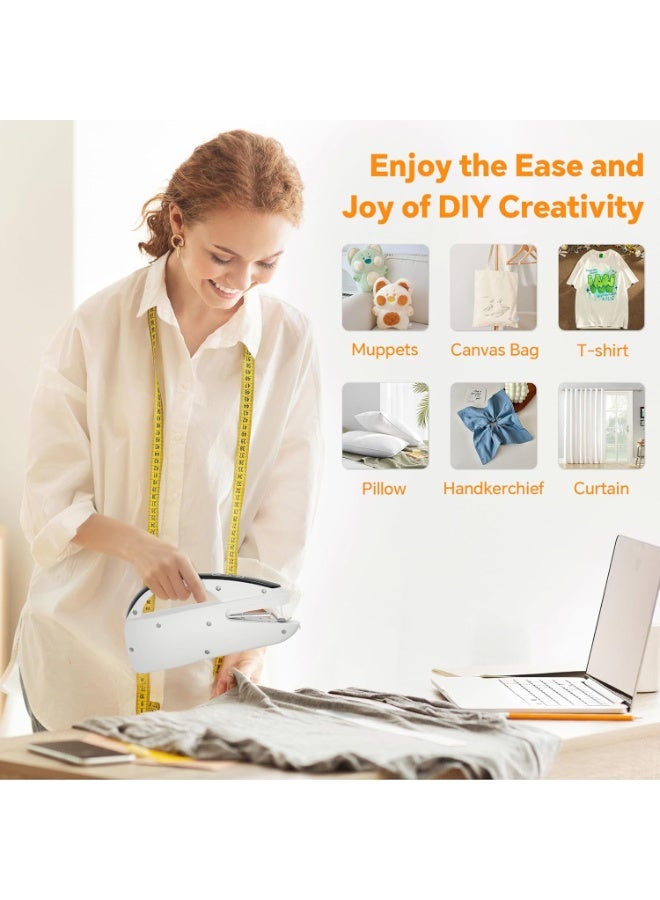 تداو آلة الخياطة المحمولة ، آلة الخياطة الصغيرة المحمولة ذات السرعتين مع مجموعة الخياطة ، مناسبة للمبتدئين ، والكبار DIY 、 العائلة ، السفر ، وإصلاح الملابس السريعة الأبيض - Image 5
