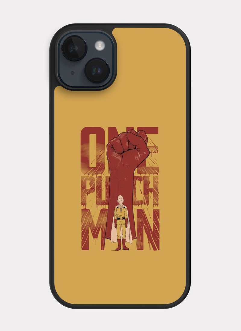 PXLAAT iPhone 14 Plus case cover One Punch Man Saitama - Image 1