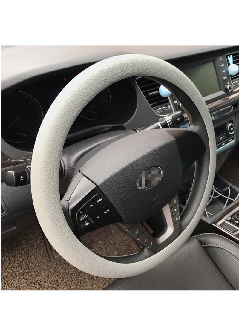 SILICONE STEERING WHEEL COVER - GREY - Image 4