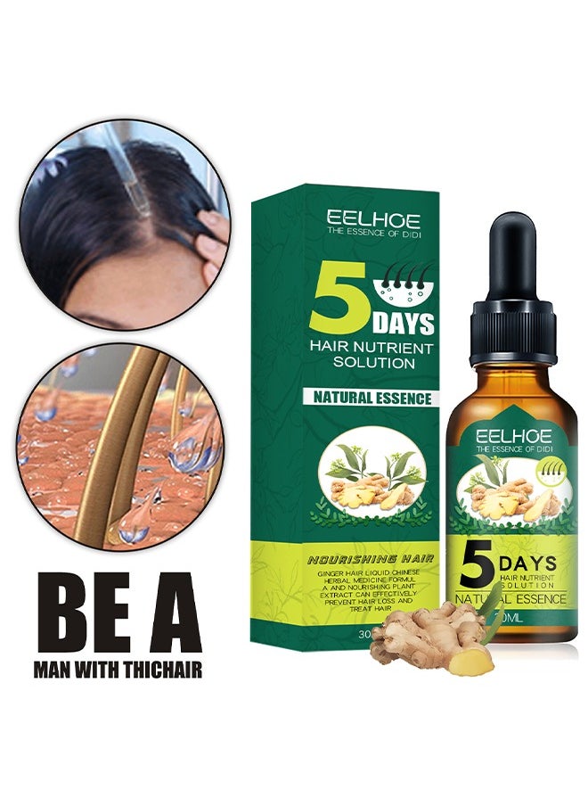EELHOE - Hair Nutrient Solution, for Hair Fall Hair Regrowth And Scalp, Treatment Ginger Essential Oil Supports Healthy Hair Thinning Treatment Hair Growth Oil for Men 30ML - Image 1