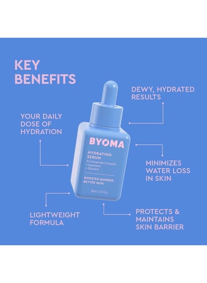 بيوما سيروم BYOMA المرطب – سيروم للوجه مرطب يحتوي على السكوالان والجلسرين والسيراميدات لترطيب البشرة ومنحها مظهراً نضراً ومشرقاً – 1.01 أونصة سائلة - Image 3