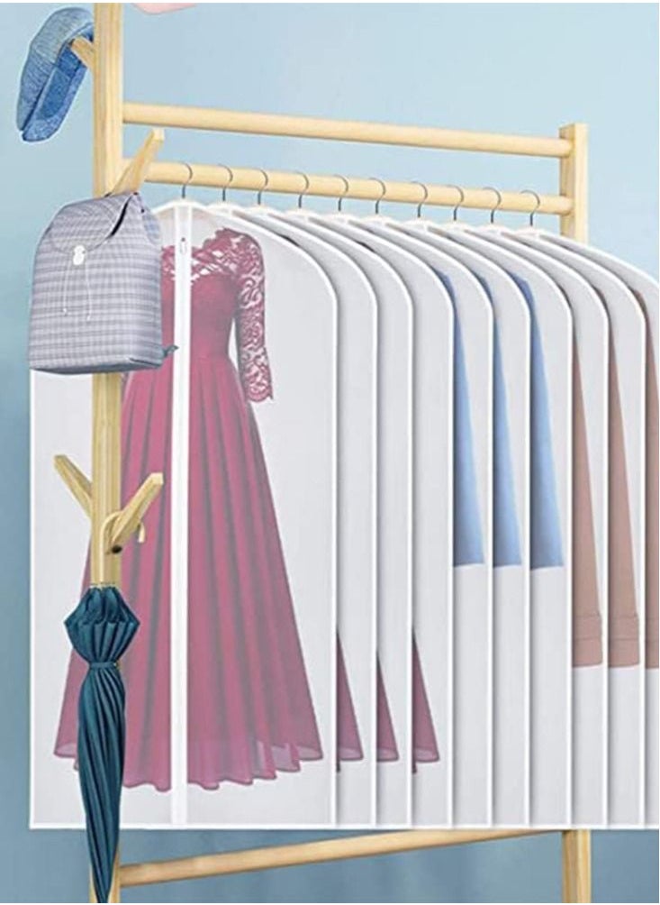 Perfii Pack of 10 Hanging Garment Bags with Full Zipper Moisture proof and Dust proof Cover for Closet Clothes Storage Perfect for T Shirts Suits and Long Dresses  - Image 2