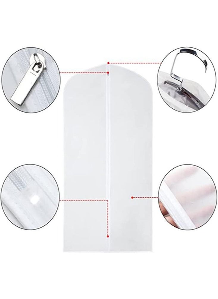 Perfii Pack of 10 Hanging Garment Bags with Full Zipper Moisture proof and Dust proof Cover for Closet Clothes Storage Perfect for T Shirts Suits and Long Dresses  - Image 5