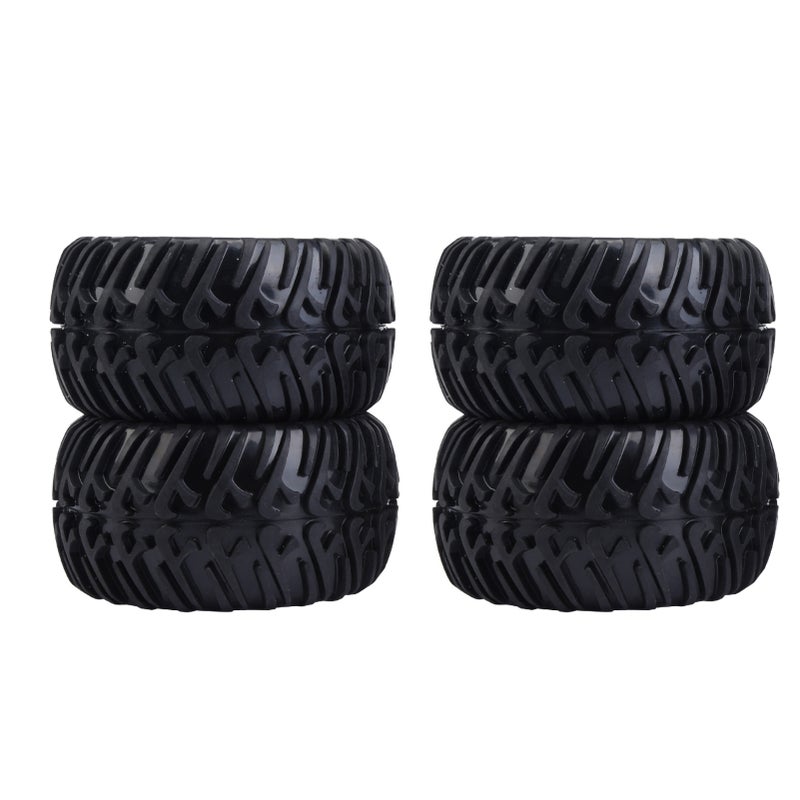 4Pcs Y shaped Tyre Pattern Rubber Tires With Hubs for 1/10 Scale RC Truck Car (7 Holes) - Image 1